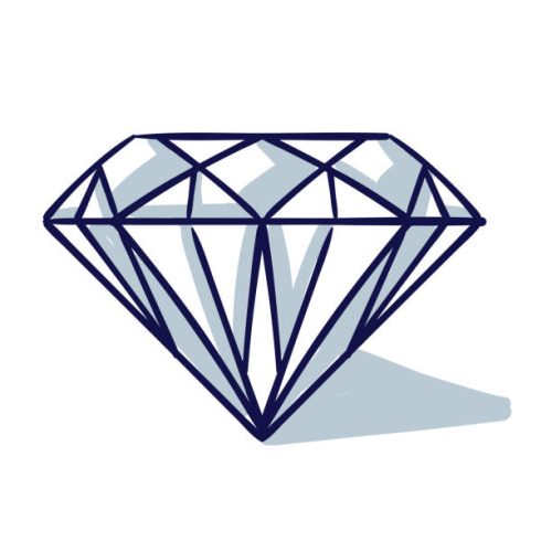 0.51ct F, VS2 Princess Cut Diamond
