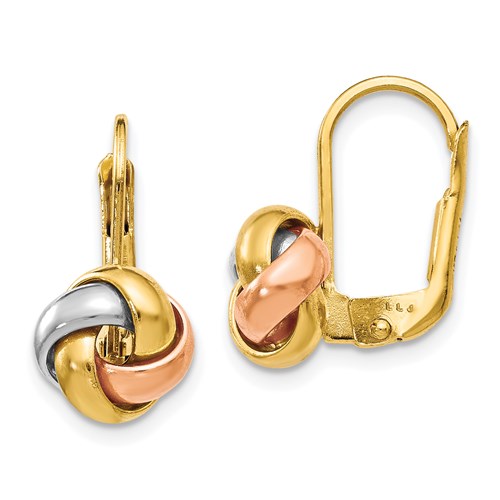 LOVE KNOT LEVERBACK EARRINGS
