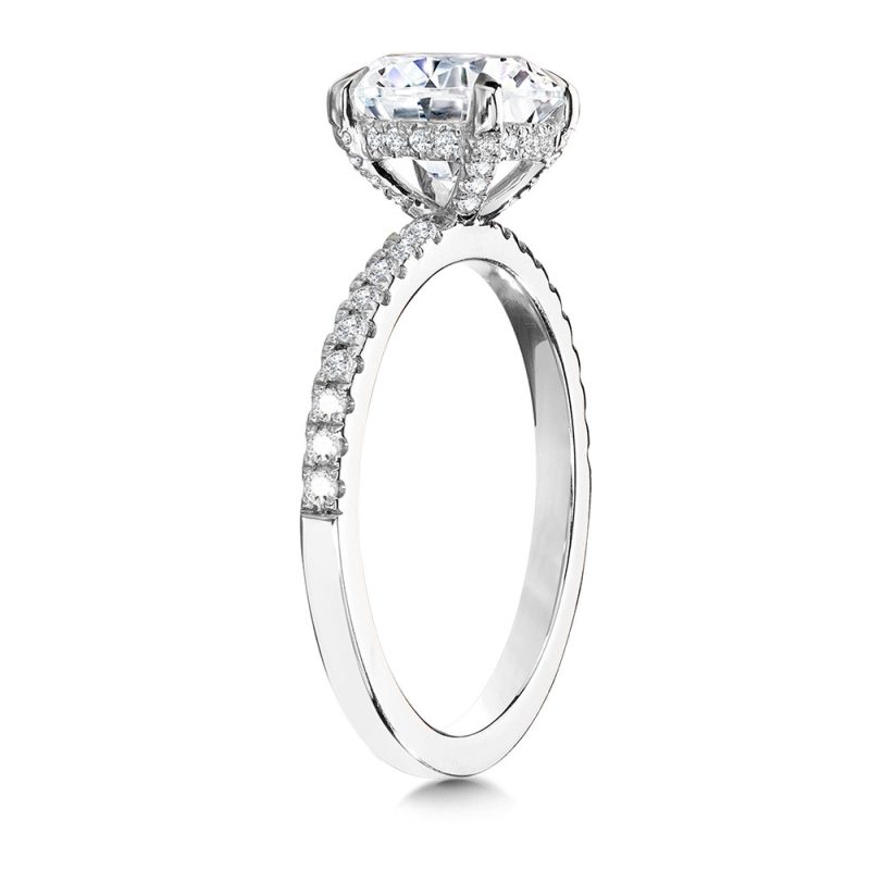 2.04ct OVAL CUT LAB GROWN DIAMOND ENGAGEMENT RING WITH HIDDEN HALO - Image 2