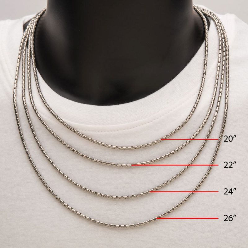 3MM STEEL BOSTON LINK CHAIN NECKLACE - Image 3