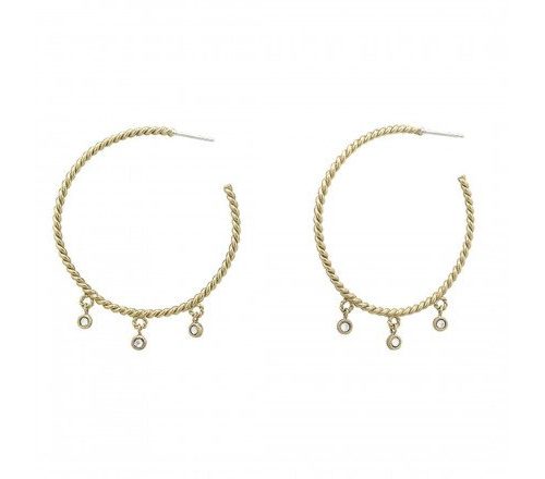 POINTS OF LIGHT HOOP EARRINGS