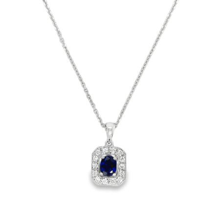 SAPPHIRE & DIAMOND NECKLACE