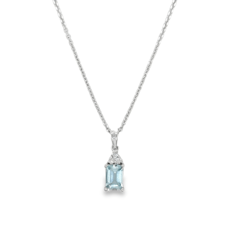 AQUA & DIAMOND NECKLACE