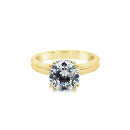 ROUND DIAMOND ENGAGEMENT SEMI-MOUNT RING