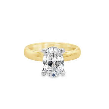 OVAL DIAMOND ENGAGEMENT SEMI-MOUNT RING