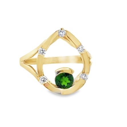 CHROME DIOPSIDE & DIAMOND RING