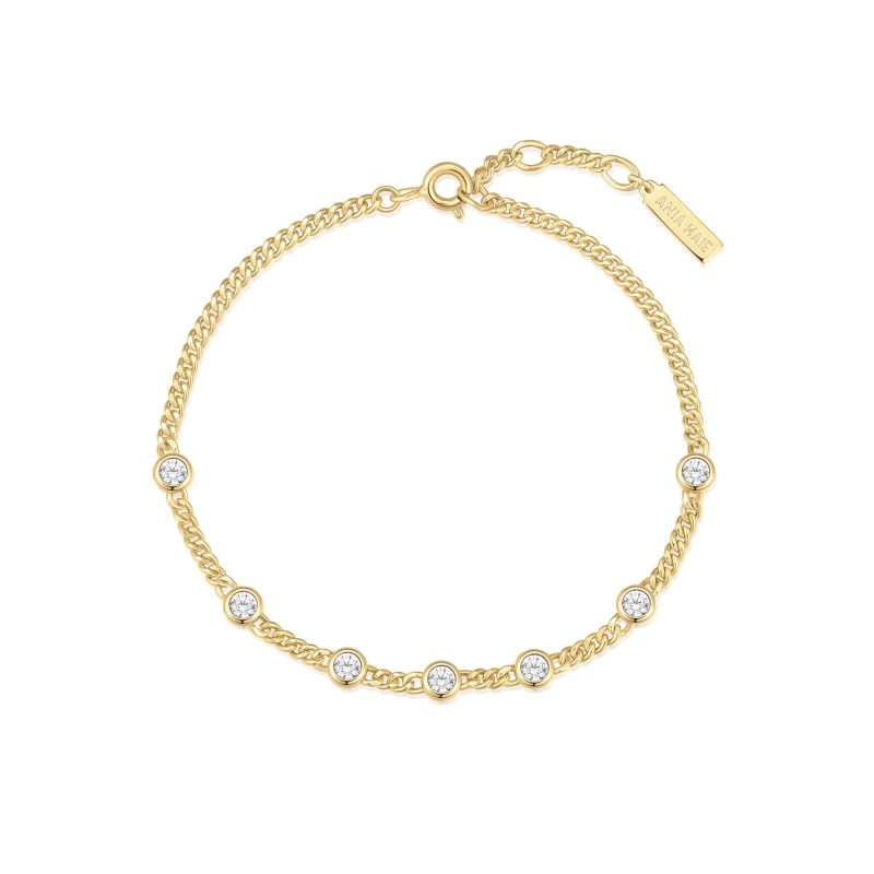 MELODIC POET MULTI STATION ROUND STONE CHAIN BRACELET